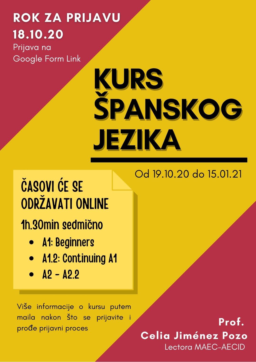 Kurs španskog jezika