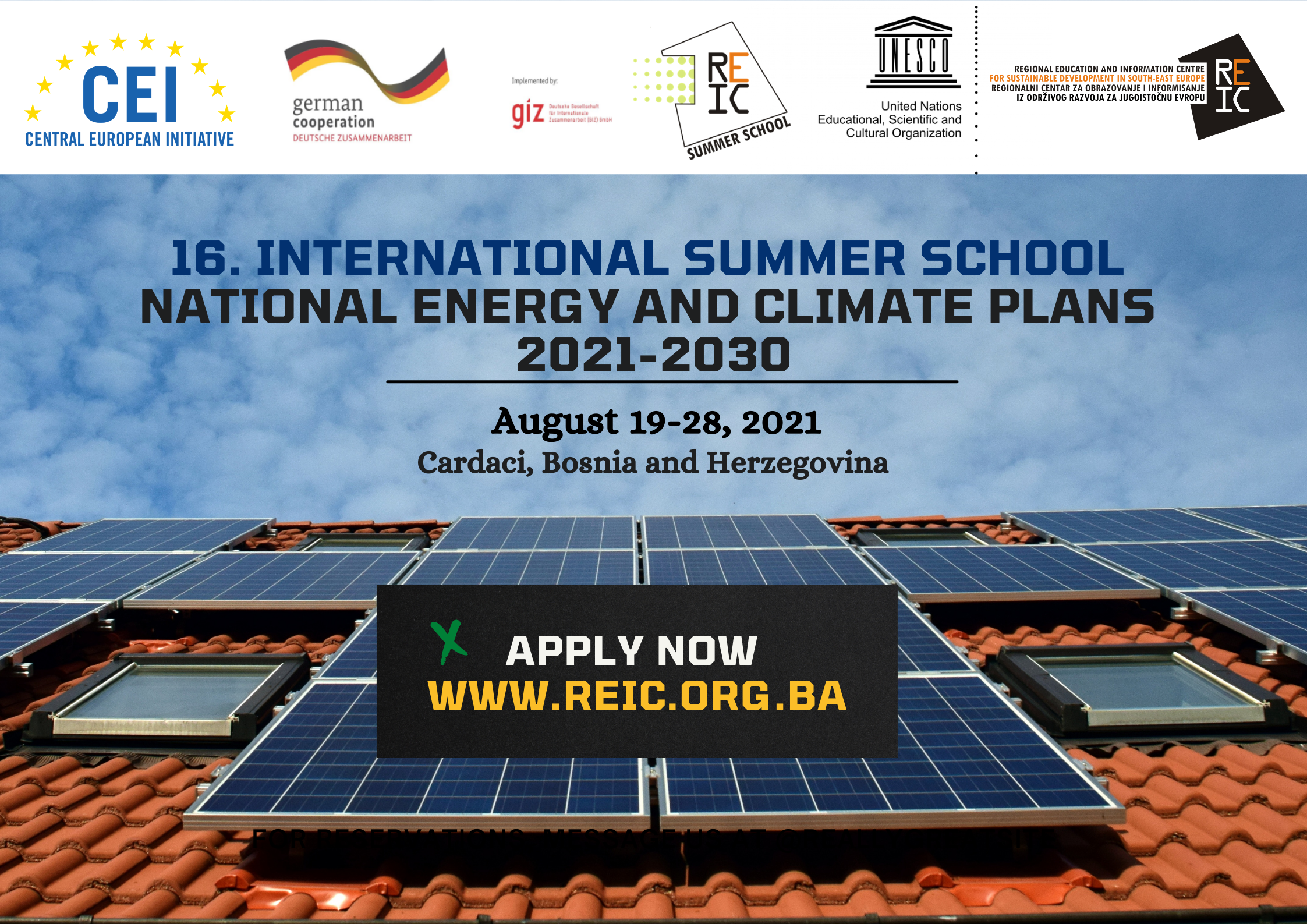  MEĐUNARODNA LJETNA ŠKOLA O ENERGETSKIM I KLIMATSKIM PLANOVIMA