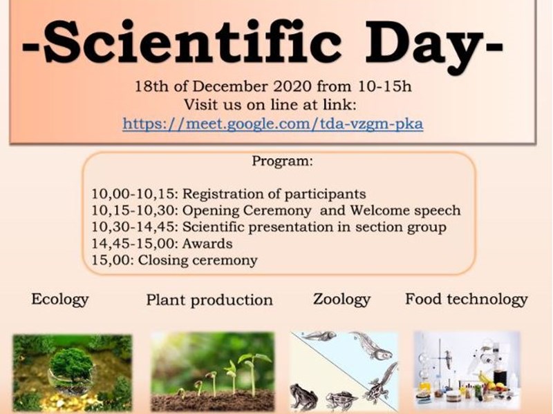 Science days in the field of agronomy and food technology