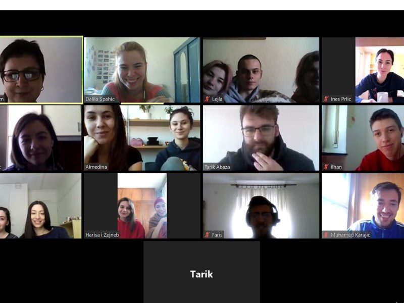 Zoom sastanak sa studentima