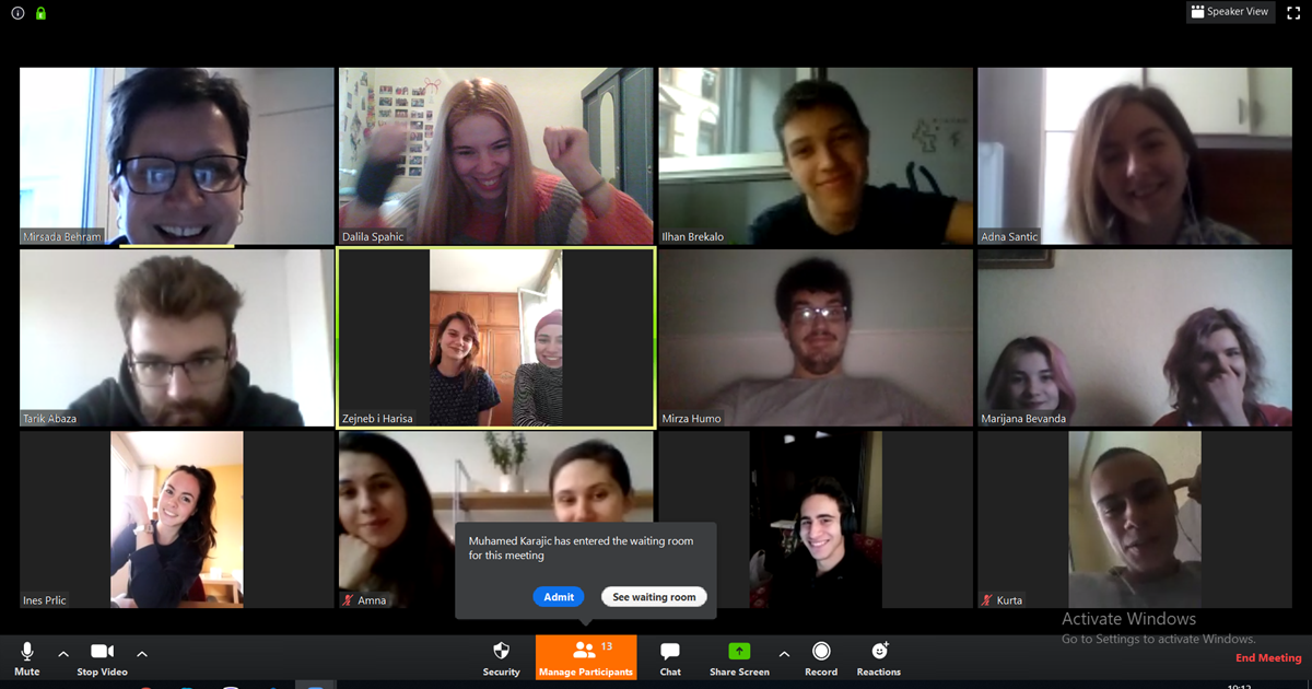 Zoom sastanak sa studentima