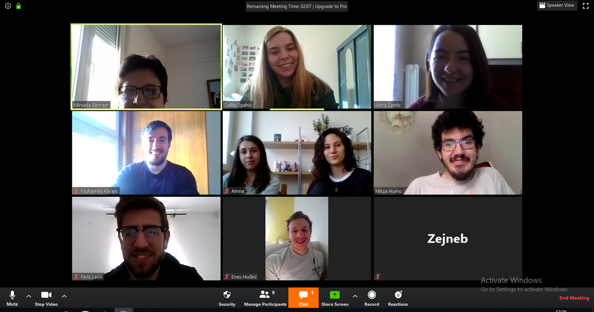 Zoom sastanak sa studentima