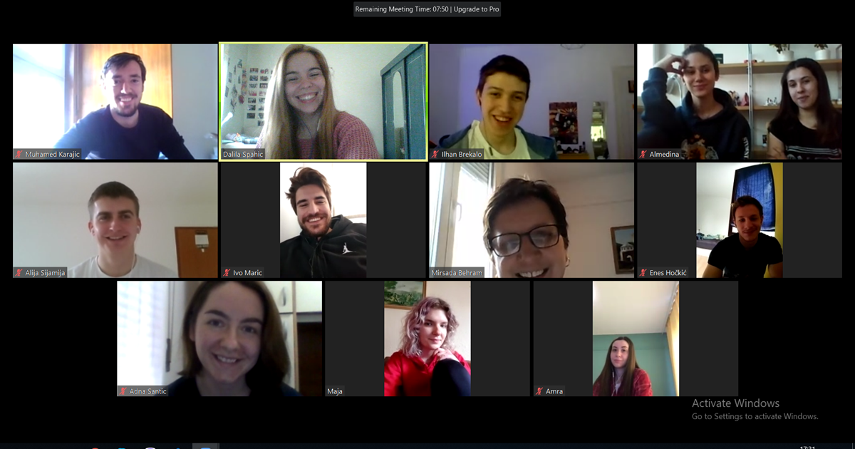 Zoom sastanak sa studentima