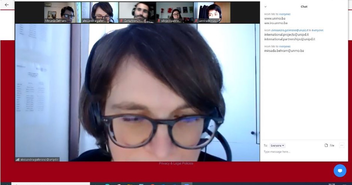 Zoom meeting with the University of Padova