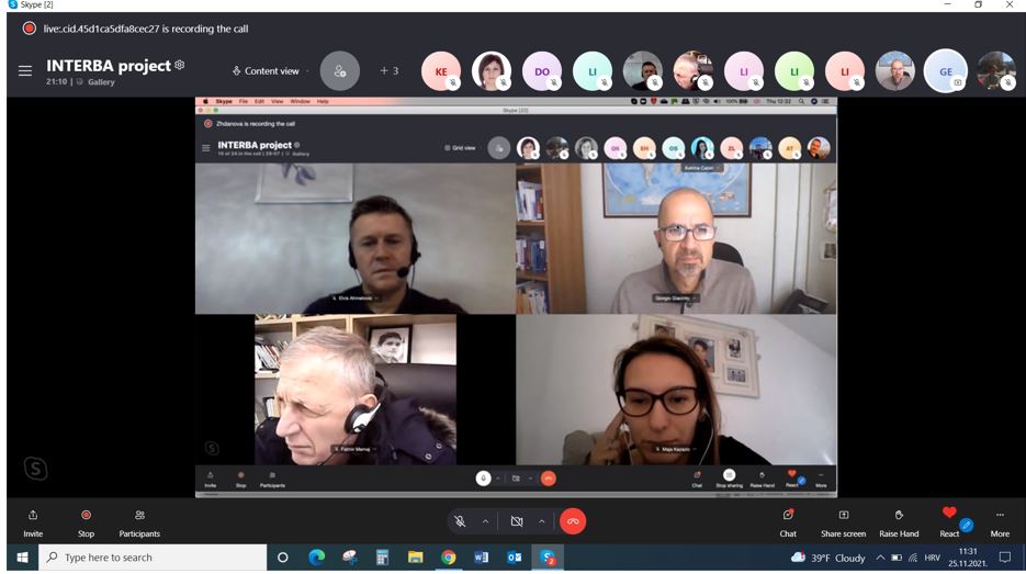 INTERBA project meeting 25.11.2021.
